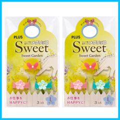 【人気商品】指サック 紙めくり メクリッコ Sweet ガーデン プラス 3個入 Lサイズ ×2セット