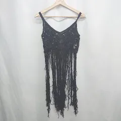 ◇ ⊂ THE Yon ザヨン マクラメビスチェ サイズF ブラック系 レディース E  【1503060010181】