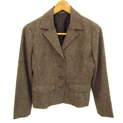 メイクレット テーラードジャケット ウール混 アウター レディース 11ARサイズ ブラウン MAKELET 【中古】