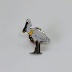 英国　ブリティシュ ワイルドライフ　『 ヘラサギ 』　ピンバッジ   British wildlife  鳥　バード　バッチ　ビンテージ　Barbour バブアー レトロ　昭和 　( BAT1392 )