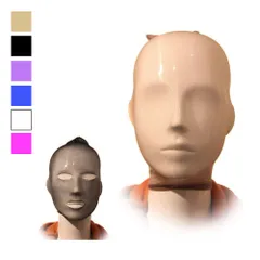 ストッキングをかぶるようなフェイスマスク 全頭マスク ストッキングかぶり かぶりもの 被り物 ボンテージ プロレス仮面 ビジュアル パンクロック パーティーグッズ ライブ衣装スキン ホワイト ブラック パープル ブルー ピンク 肌色白黒紫青★4