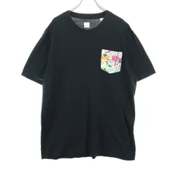 美品 adidas アディダス トレフォイルロゴ スケートボード 半袖 Tシャツ 2XO ブラック系 胸ポケット メンズ 古着