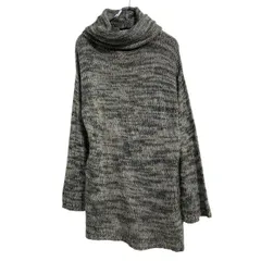 H&M モヘア混 ニットワンピース セーター レディース S グレー エイチアンドエム タートルネック 古着卸 アメリカ仕入 a701-6731