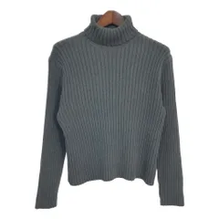 90年代 Polo by Ralph Lauren ポロ ラルフローレン タートルネック リブニット セーター グレー (メンズ M) 中古 古着 S9829