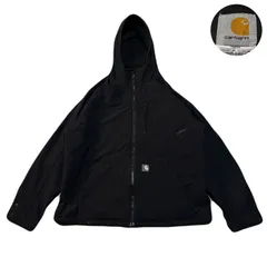 Carhartt カーハート SoftShellJacket ソフトシェルジャケット FleeceLining 裏地フリース Drawcord ドローコード Nylon ナイロン Polyester ポリエステル Black ブラック 黒 XLのサムネイル