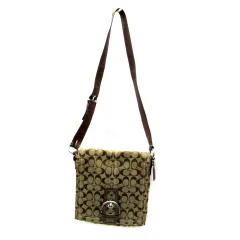 コーチ COACH ショルダーバッグ 斜めがけ ポシェット シグネチャー キャンバス レザー ベージュ アイボリー 10250 /YS11 ■GY11