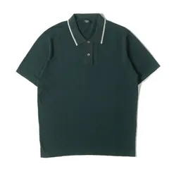 HACKETT LONDON ハケットロンドン ポロシャツ サイズ:L / コットンシルク ハイゲージ ニット ポロシャツ (KNTD LUX TENNIS POLO HM702658) / ダークグリーン / トップス 半袖【メンズ】【中古】のサムネイル