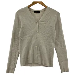 green label relaxing グリーンレーベルリラクシング Vネック リブニットカーディガン size表記なし/ライトベージュ系