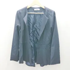 ◇ ⊇ Fashion CLASSIC FASHION COLLECTION 長袖 ノーカラージャケット サイズM ネイビー レディース E  【1503050009287】