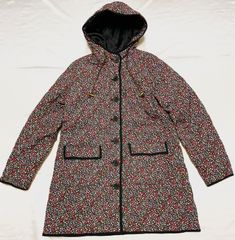LINDSTORM  小花柄　キルティング　コート　アウター　3L  XXL  かわいい　おしゃれ　ゆったり　大きめ　楽