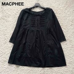 MACPHEE ブラックレースシャツ 36size - メルカリ