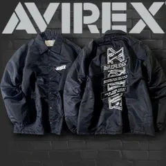 AVIREX アヴィレックス バックプリント エコダウン 中綿入り ナイロンジャケット コーチジャケット ミリタリージャケット パデッドブルゾン 6112165 ブラック ▲025▼41217w06