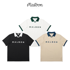 夏 25 ゴルフウェア MALBON メンズ半袖Tシャツ スポーツ 通気性 速乾性 ファッション ポロシャツ