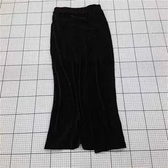 ◇ ⊇ Discoat ディスコート ベロア調 ロング丈 ナロー スカート サイズF ダークブラウン系 レディース E  【1509180014962】