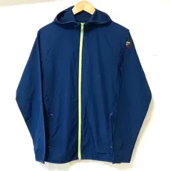(^w^)b Reebok リーボック ジップアップ マウンテンパーカー 薄手 ジャケット アウトドア キャンプ 登山 BBQ スポーツウェア シンプル アクティブ 長袖 トップス ネイビー 紺色 メンズ 男性 サイズ Mのサムネイル