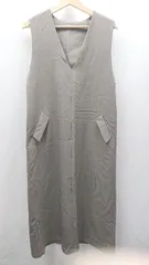 ◇ ⊇ classicalelf クラシカルエルフ ロング ワンピース ジャンパースカート サイズL チャコールグレー系 レディース E  【1503310005523】