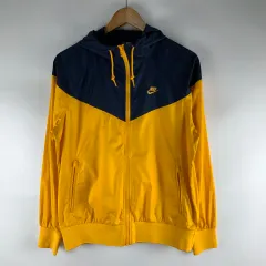 Nike(ナイキ） 黄色 ネイビー ウインドランナー ウインドブレーカー ジャケット M 251006