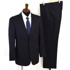 Jプレス 段返り 3つボタン シングルスーツ M A6 ブラック ストライプ 極 定番 人気 通勤 営業 J.PRESS SR-OV-KW-0520 合物 春秋  5XG037 【送料無料】【中古】【メンズビジネス】202507