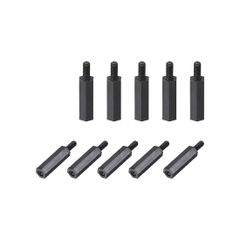 新品 uxcell スタンドオフ M2.5x18mm+6mm オス-メス 六角 ナイロン PCBマザーボードスペーサー FPVドローンクワッドコプター用 コンピューター用 回路基板用 ブラック 20個入り
