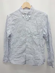 ◇ Θ URBAN RESEARCH ROSSO ロッソ ボタンダウンカラー ストライプ 長袖 シャツ サイズS ブルー ホワイト メンズ E  【1411070015433】