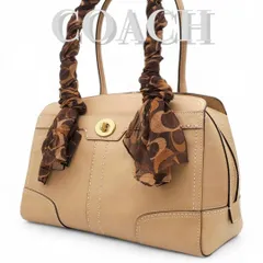 COACH コーチ ハンプトンズ サッチェル トートバッグ ハンドバッグ ショルダーバッグ ターンロック レザー 肩掛け 通勤通学 スカーフ F11540