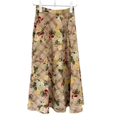 RE245 INGEBORG  インゲボルグ　花柄　ロングスカート　ローズ　ベージュ系　レディース　ピンクハウス