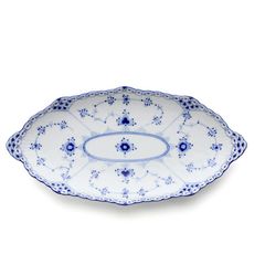 新品 ロイヤルコペンハーゲン 102 ブルーフルーテッド ハーフレース 349 ピクルスオーバルディッシュ 24.5cm Royal Copenhagen お皿 プレート ピックル オーバルディッシュ ギフト 結婚祝い プレゼント 贈り物