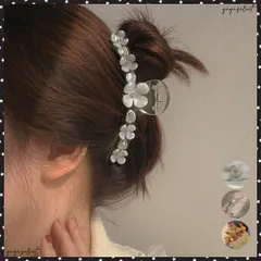 樹脂ヘアクリップ大人っぽいまとめ髪お洒落花 バンスクリップ 大きめ 髪留め 大人女性 ヘアアクセサリー 人気プレゼント オフィス雑貨 オル