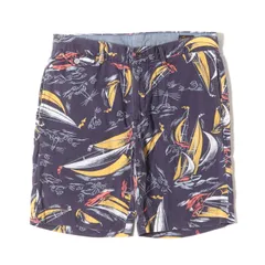 POLO Ralph Lauren ポロ ラルフローレン パンツ ネイビー 紺 サイズ:32 | ヨット柄 ウォッシュ コットンキャンバス ショーツ | ボトムス ショートパンツ【メンズ】【中古】