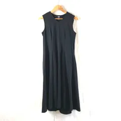 ユニクロ UNIQLO × セオリー theory ワンピース ノースリーブ フレア ウルトラストレッチ ポケット 黒 Lサイズ 2025063000062