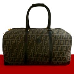 ほぼ未使用 FENDI フェンディ ズッカ柄 キャンバス エピレザー