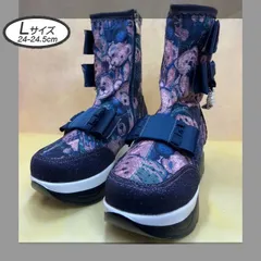 ☆新品未使用・超美品☆ Lサイズ 24cm-24.5cm ヨースケ YOSUKE 厚底スニーカー レディース ネイビーコンビ ハイカット 厚底シューズ 厚底ブーツ 約6cmソール MY1089-445