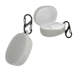 kwmobile イヤホンケース Anker Soundcore Life P2 mini対応 ケース - ワイヤレスイヤホン シリコン 落下防止 グレー