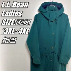【US古着･70s~80s】L.L. Bean　エルエルビーン　ロングダウンコート　レディース　サイズ不明　3XL~4XL相当　グリーン