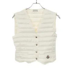 【美品】MONCLER モンクレール ダウンベスト ホワイト☆サイズXS(0) モンクレール MONCLER ダウンベスト （ホワイト