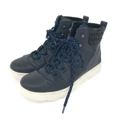 良好 Clarks クラークス 表記サイズ:UK8  ブーツ  ネイビー   メンズ　240001103754