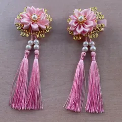 ヘアクリップ チャイナドレス 華ロリ タッセル お団子ヘアー 漢服