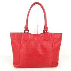 GK トートバッグ クロコ型押し 鞄 カバン ブランド 赤 レディース レッド bag 【中古】