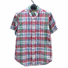 ラルフローレン ラグビー RALPH LAUREN RUGBY ボタンダウンシャツ BDシャツ 半袖 チェック マルチカラー M