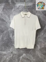【今日WTO】HERMES Knit Polo シャツ-JJ07