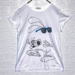 ポールスミス　半袖Tシャツ　ウサギ　サングラス　プリント　ホワイト