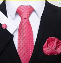 ネクタイ ポケットチーフ　カフスボタン　3点セット　結婚式　発表会　七五三 イベント パーティー ダンスパーティー　成人式　卒業式 入学式 入社式　チェック　格子　ストライプ　ピンク色　ゴールド　イエロー色　シルバー色　ホワイト　メンズネクタイ　チーフ　カフス