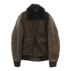 Timberland (ティンバーランド) レザーフライトジャケット 襟ムートン ブラウンのサムネイル