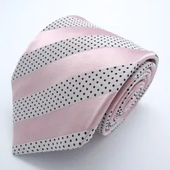 ポールスミス ブランド ネクタイ ストライプ柄 ドット柄 花柄 シルク PO メンズ ピンク Paul Smith 【中古】