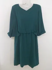 ◇ COLLAGE?GALLARDAGALANTE フォーマル 五分袖 膝丈 ワンピース サイズF ブルー グリーン系 レディース P  【中古】 【1208230012964】のサムネイル
