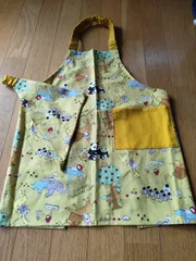 110cm～120cm子供エプロン動物柄三角巾2点セットハンドメイド