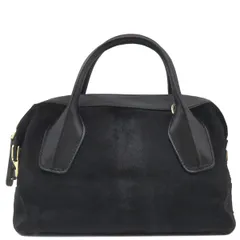 トッズ TODS 2WAYバッグ Dスタイリング 2wayハンドバッグ グレインレザー ハラコ ブラック ゴールド金具 黒 ハンドバッグ ショルダー  VO1 A 1223【中古】
