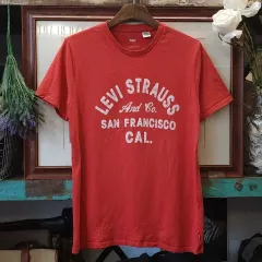 LEVI'S(リーバイス) ヴィンテージ プリンティング Tシャツ アーチ レタリング 赤 s