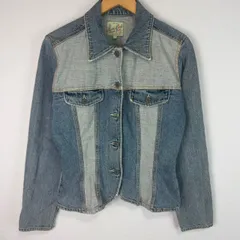 vintage ヴィンテージ デニムジャケット 長袖 切り替え ブルー 2サイズ メンズ 古着 ストリート アメカジ