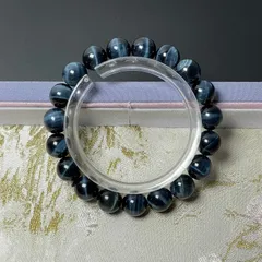 上級 EU製 ★ブルータイガーアイ★パワーストーン ブレスレット 天然石 原石 きれいめ 成功 幸運 プレゼント1 約10.3-10.5mm  ZB8705